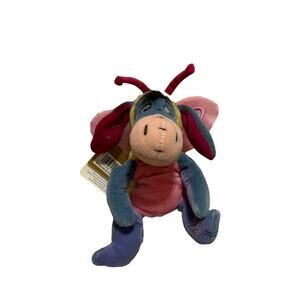 BUTTERFLY EEYORE Mini Bean Bag Plush EASTER 2000 Disney Store 8 Inch NWT